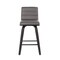 Armen Living Vienna 26" Swivel Counter Stool in Black Wood Finish with Gray Faux Leather LCVIBAGRBL26 - alternate 8